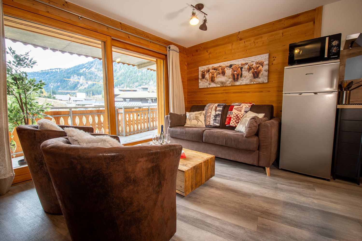 Chambre de l'appartement à Châtel