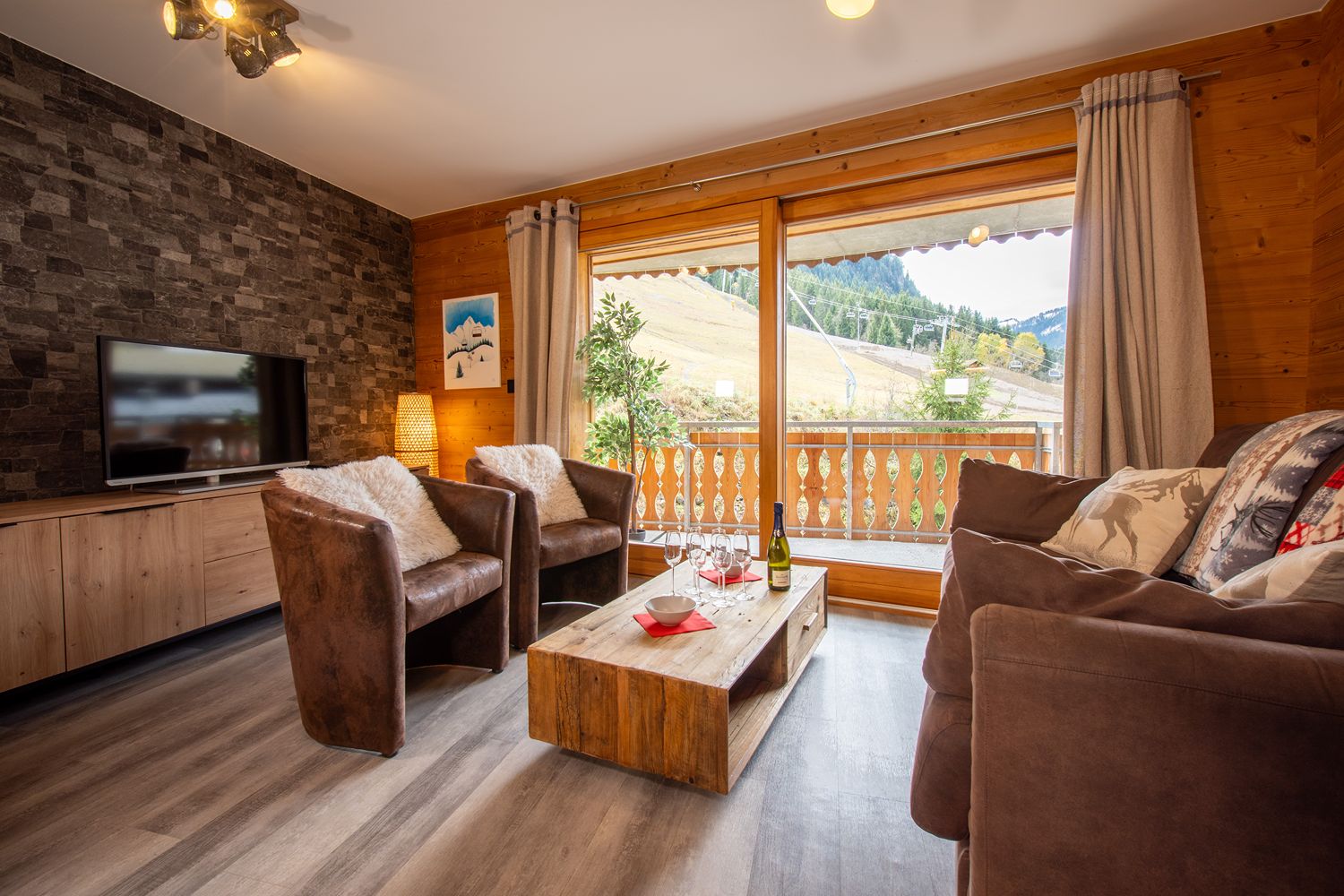 Cuisine équipée de l'appartement à Châtel
