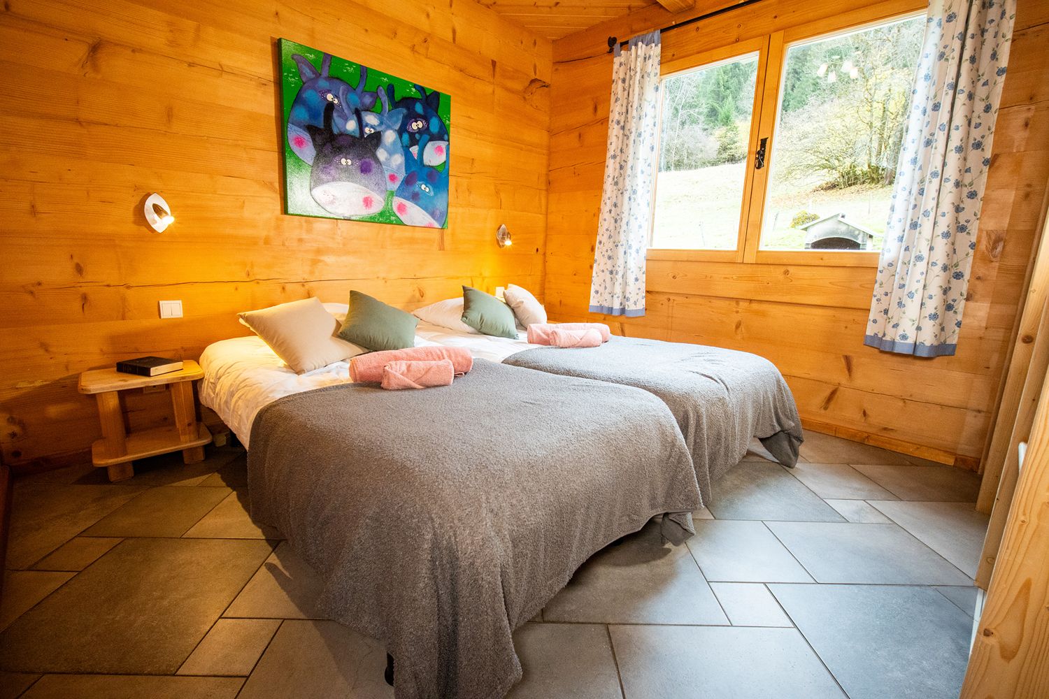 Chambre de l'appartement à Châtel