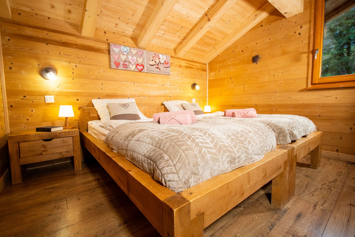 Séjour chaleureux de l'appartement à Châtel