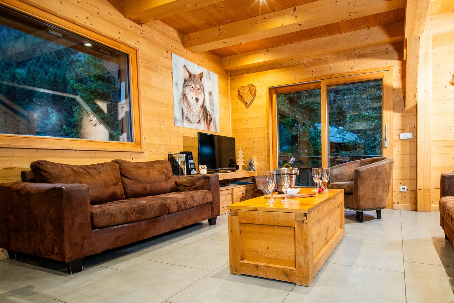 Chambre confortable de l'appartement à Châtel